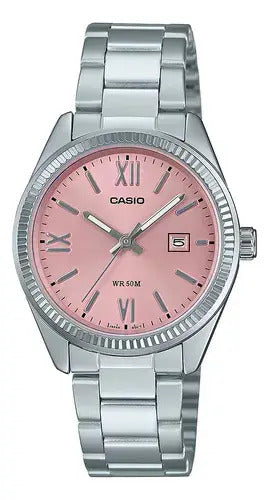 Reloj Casio Metal Dama 35mm Ltp1302dd4a1 - Plateado Rosa