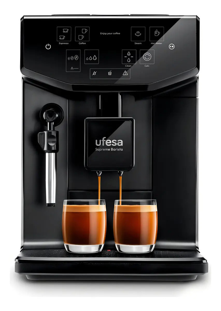 Cafetera Espresso Automática Ufesa Supreme Barista Negro
