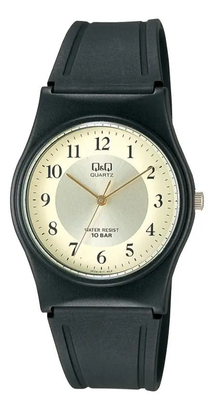 Reloj Q&q Silicona Hombre 33mm Vp34j011y - Negro