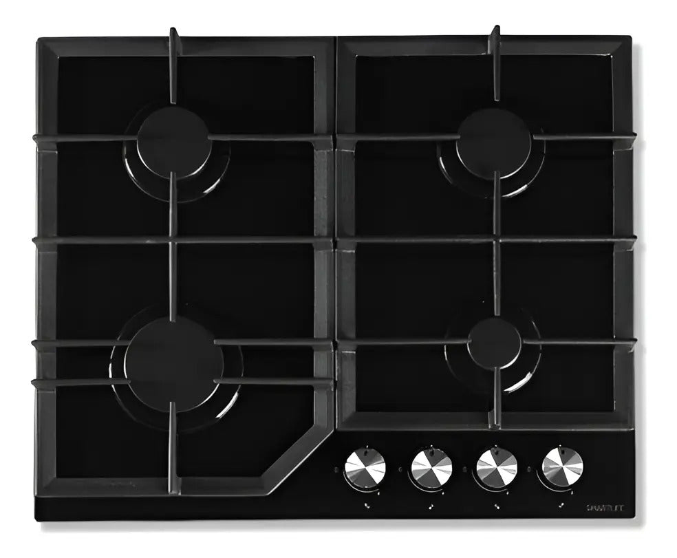 Anafe A Gas Smartlife Vidrio Templado Sl-a6060bl Negro