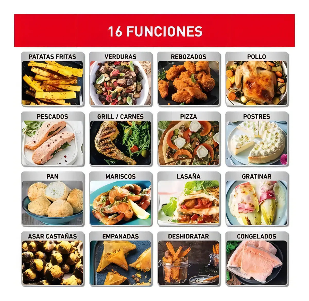 Freidora Sin Aceite + Horno Moulinex 11 Lt 2050w - Negro