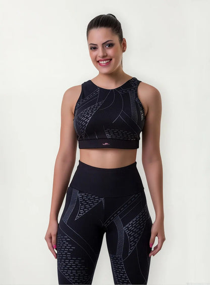 Top Deportivo Dama Fitness Gym Uv50+ Elite - Negro M