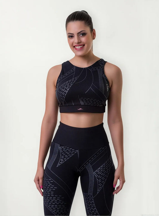 Top Deportivo Dama Fitness Gym Uv50+ Elite - Negro M