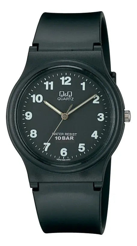 Reloj Q&q Silicona Hombre 34mm Vp46j004y - Negro
