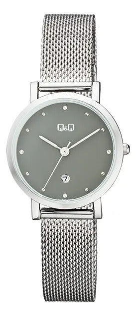 Reloj Q&q Metal Dama 30mm A419j202y - Plateado