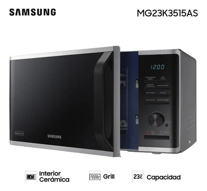 Microondas Digital Samsung Con Grill 23 L Samg23k3515as Qofe