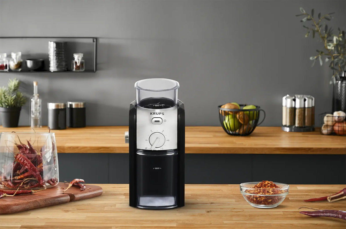 Molinillo De Café Eléctrico Krups 17 Niveles - Negro