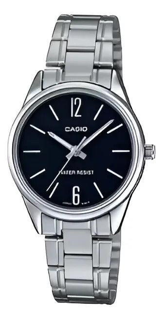 Reloj Casio Dama Metal 34mm Ltp-v005d-1b - Plateado