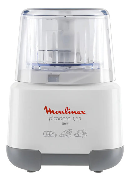Picadora 1 2 3 Moulinex 750w Cuchilla Inox - Blanco
