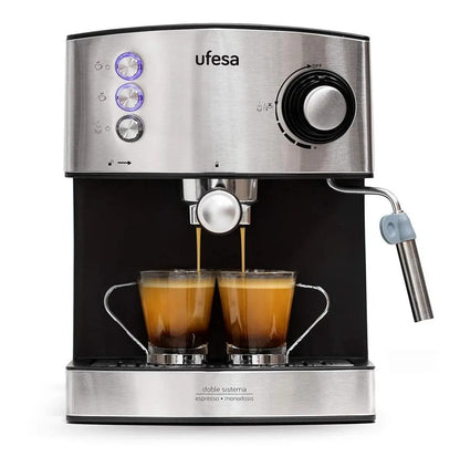 Cafetera Expresso Ufesa Automatica Y Cápsulas - Negro/plata