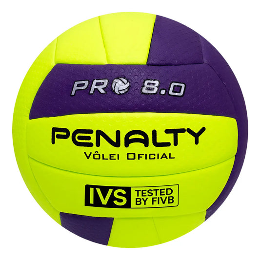 Pelota De Volleyball 8.0 Pro Aprobada Fivb Penalty - Amarillo/morado