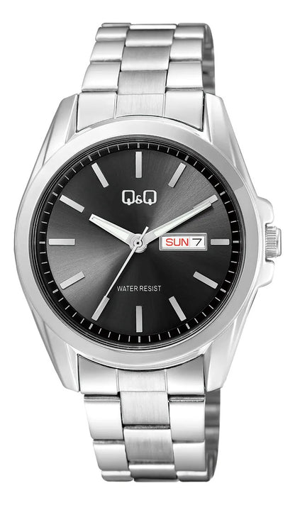 Reloj Q&q Metal Hombre 41mm A05a-005py - Plateado