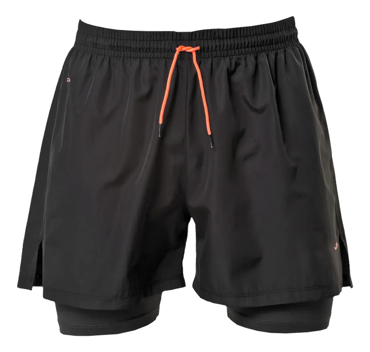 Short Con Calza Running Deporte Con Bolsillo Elite Negro Eg2