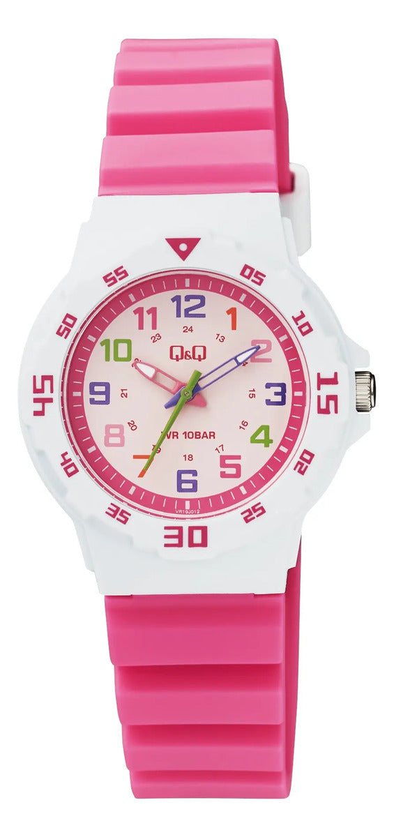 Reloj Q&q Silicona Infantil 33mm Vr19j012y - Rosa