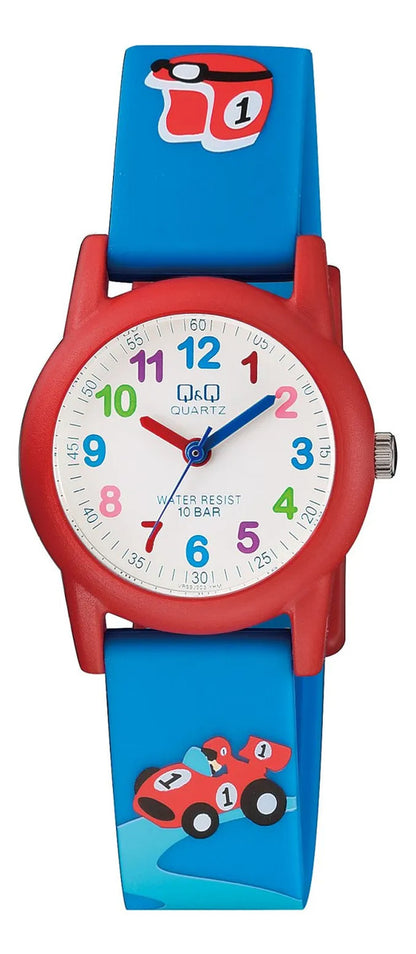 Reloj Q&q Silicona Infantil 30mm Vr99j004y - Azul