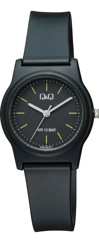 Reloj Q&q Silicona Dama 31mm G23a-007vy - Negro