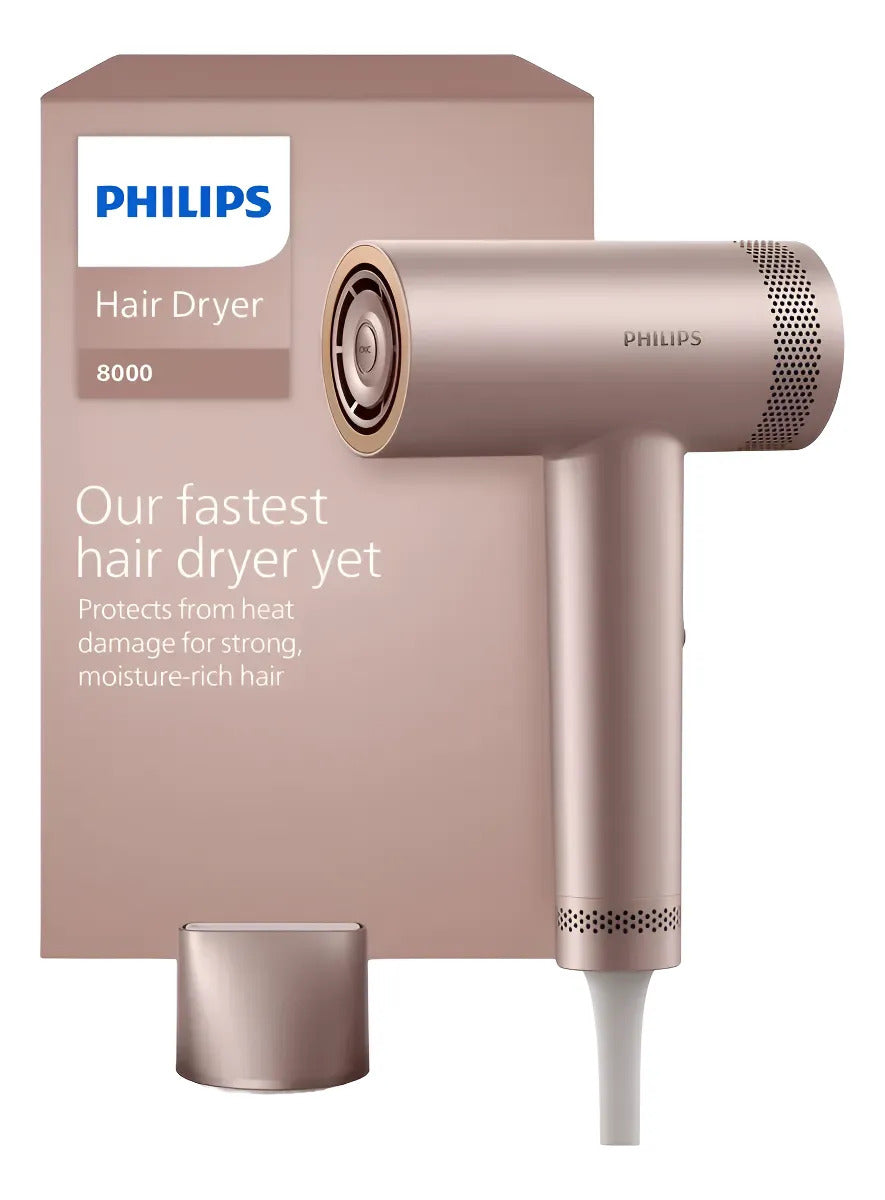Secador De Pelo Philips Iónico Serie 8000 Bhd837 - Rosa Pálido