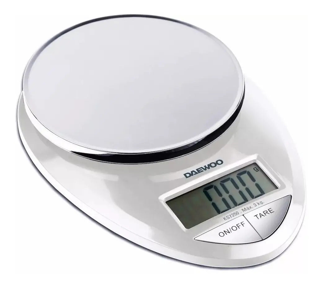 Balanza De Cocina Digital Daewoo Hasta 3kg - Blanco 3 Kg