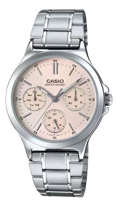 Reloj Casio Metal Dama 33mm Ltp-v300d-4a - Plateado