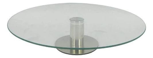 Plato Giratorio 30 Cm - Transparente/plateado