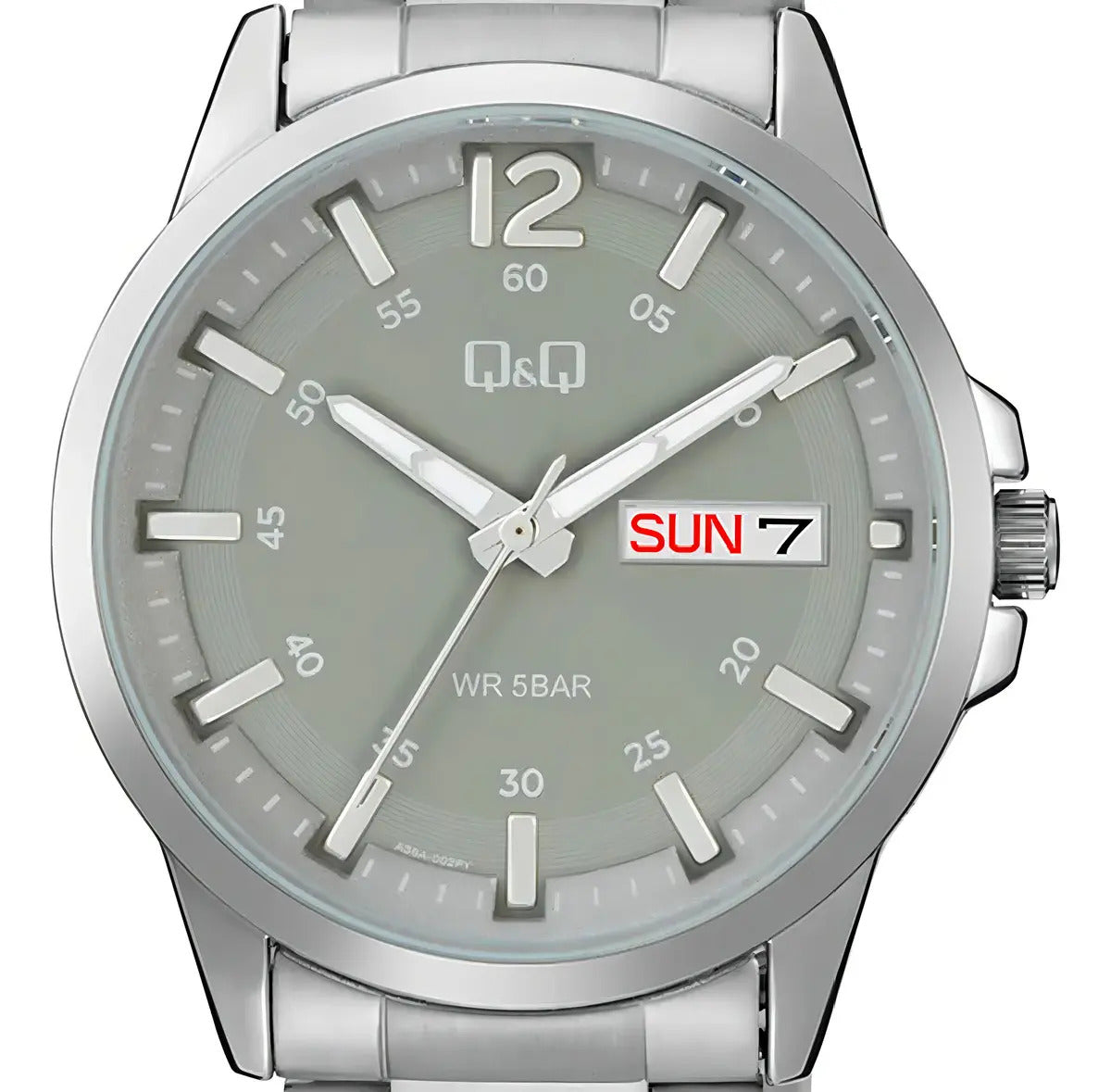 Reloj Q&q Metal Hombre 42mm A36a-002py - Plateado