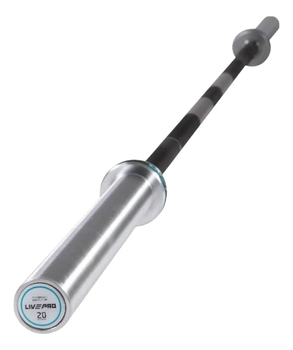 Barra Olímpica Profesional 8 Rodamientos 20kg Livepro Negro