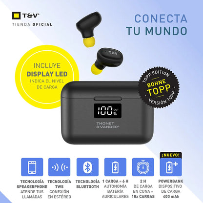 Auriculares In-ear Thonet & Vander Bohne Topp - Negro
