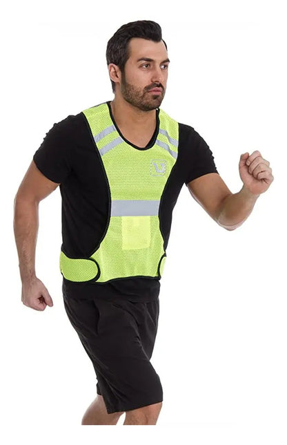 Chaleco Reflectivo Moto Bicicleta Running Livepro Amarillo Unitalla