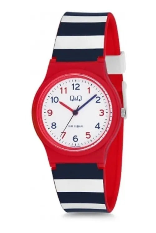 Reloj Q&q Silicona Vp46j048 - Blanco/negro Blanco