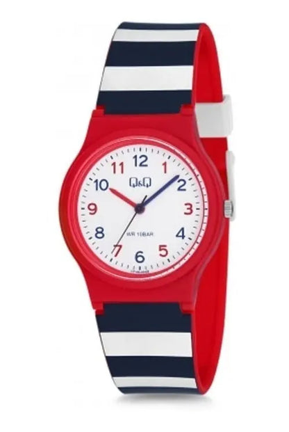 Reloj Q&q Silicona Vp46j048 - Blanco/negro Blanco
