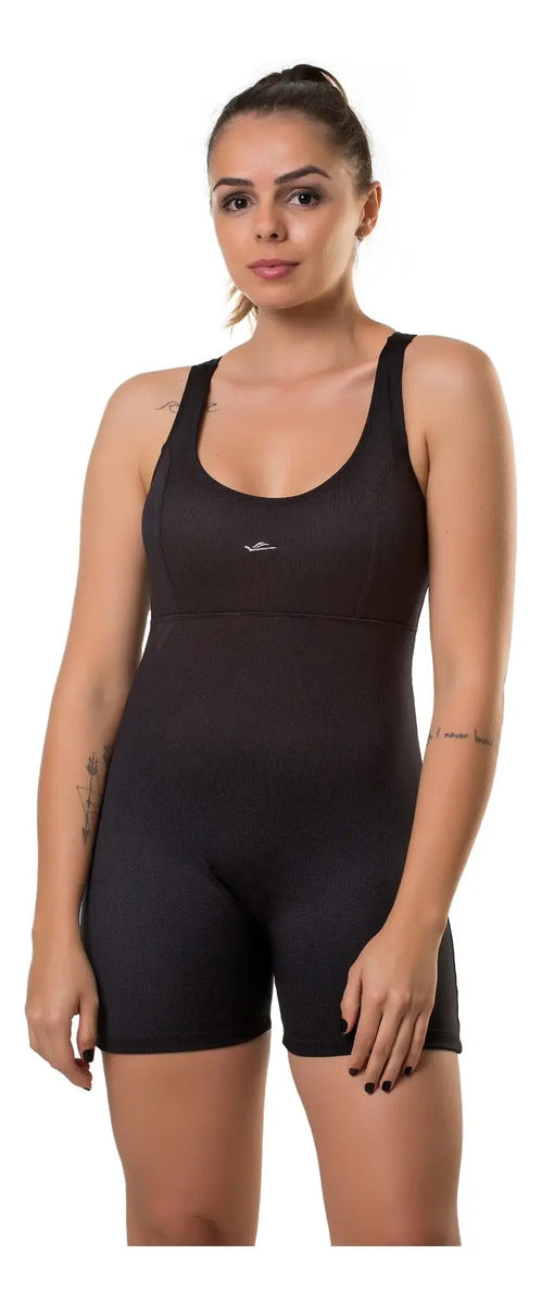 Malla De Natación Hidrogimnástica Dama Elite - Negro M