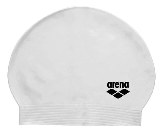 Gorra Soft Látex Unisex Para Natación Arena - Blanco Liso Adulto