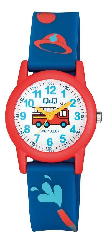 Reloj Q&q Silicona Infantil 30mm Vr99j019y - Azul