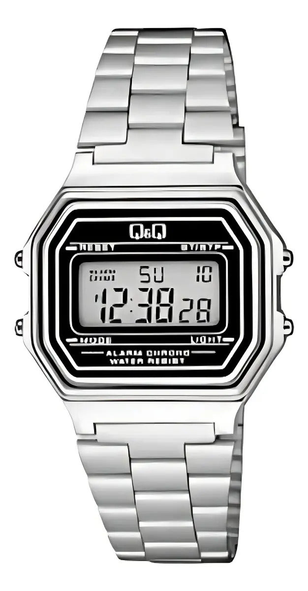 Reloj Digital Q&q Metal Hombre 34mm G17a-001jy