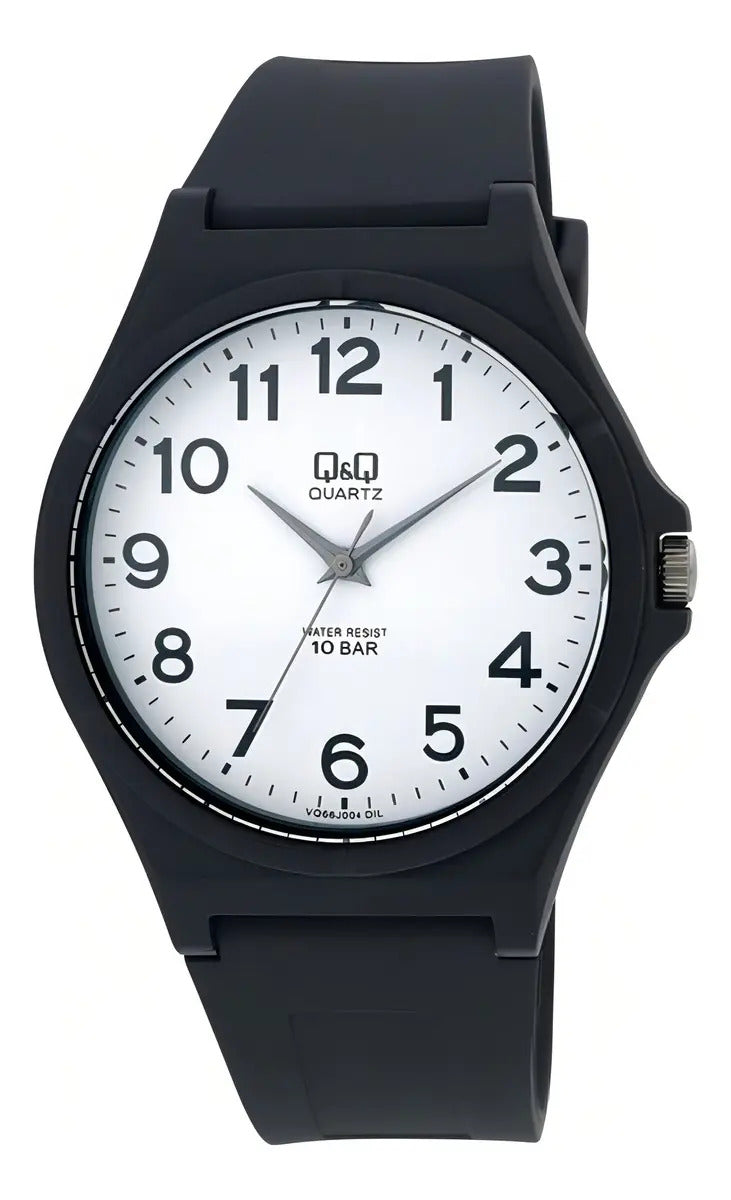 Reloj Q&q Silicona Hombre 40mm Vq66j004y - Reloj De Pulsera De Silicona Negro 1
