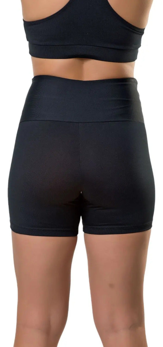 Calza Corta Dama Con Diseño Fitness Uv50+ Elite - Negro Xl
