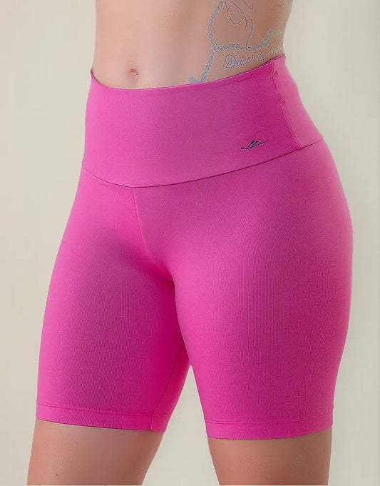 Calza Corta Dama Tiro Medio Deportiva Biker Elite - Rosa 3xl