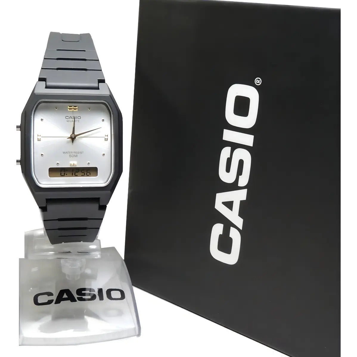 Reloj Casio Hora Crono/alarma Aw-48he-7a - Negro