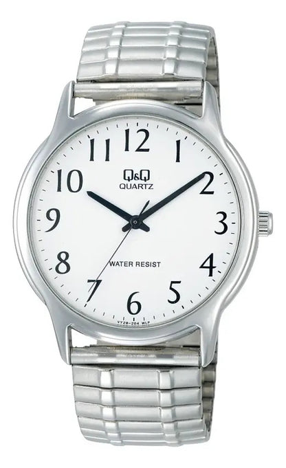 Reloj Q&q Metal Hombre 38mm Vy28j204y - Plateado
