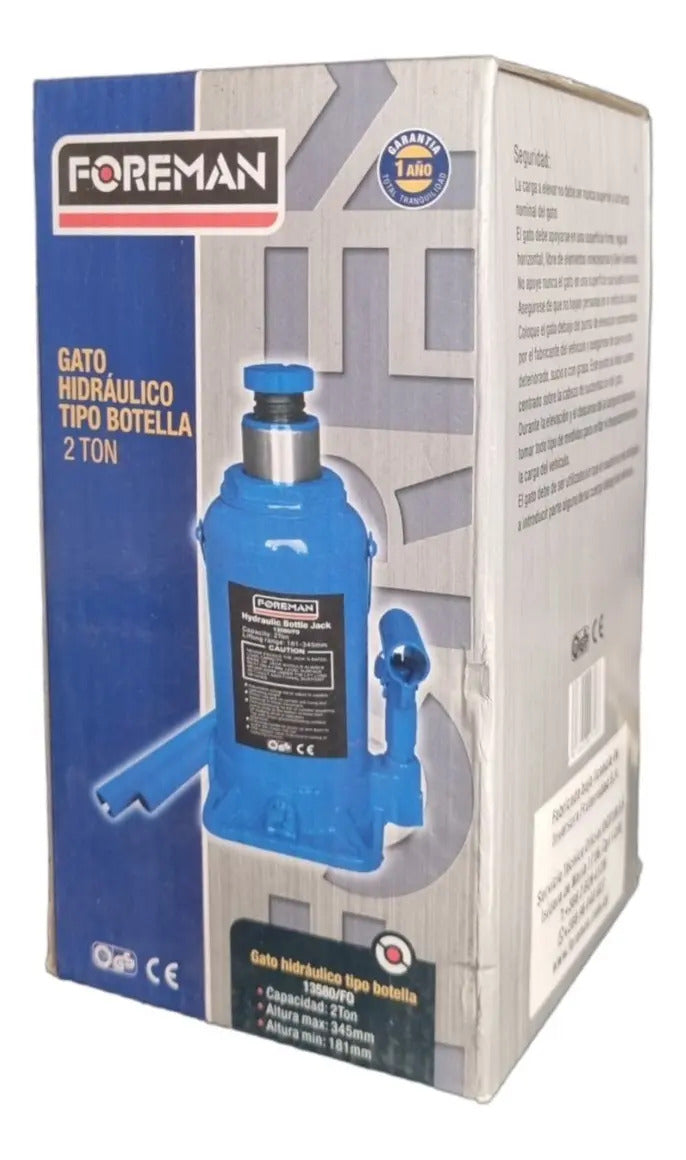 Gato Hidráulico De Botella Foreman 2 Toneladas