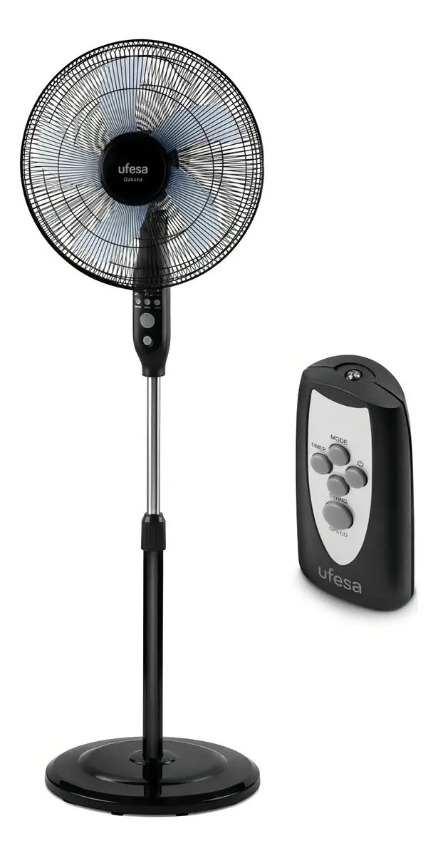 Ventilador De Pie Ufesa Dakota Con Control - 40.64 Cm 60 Hz Negro Azul Plástico 3