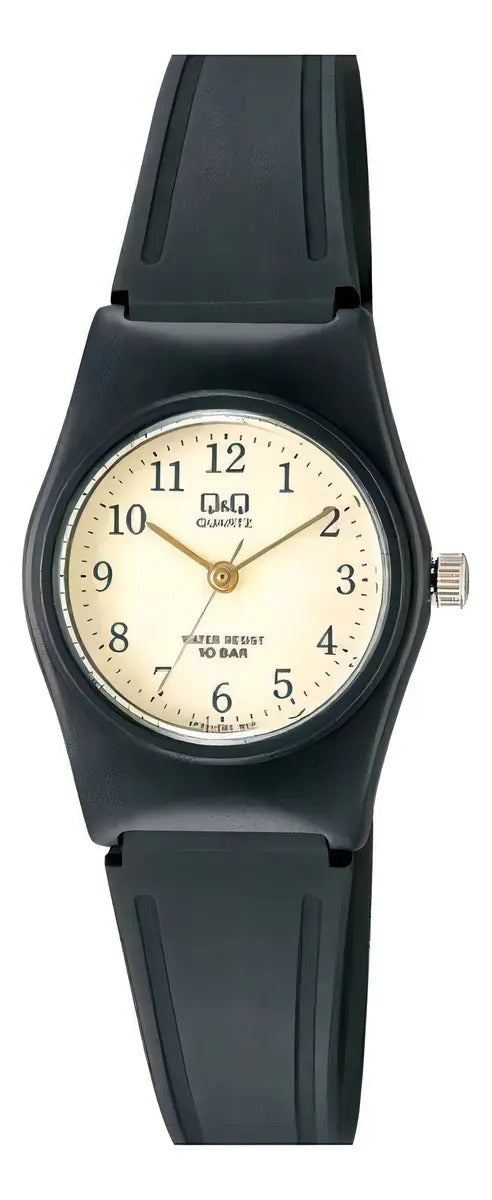 Reloj Q&q Silicona Dama 24mm Vp35j001y - Negro