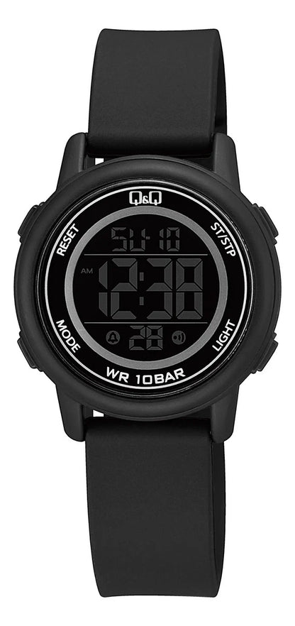 Reloj Digital Q&q Silicona Dama 34mm G05a-001vy - Negro