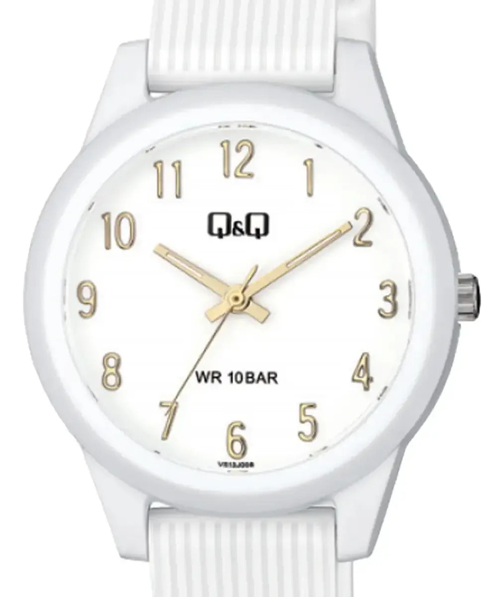 Reloj Q&q Silicona Dama 32mm Vs13j008y - Blanco