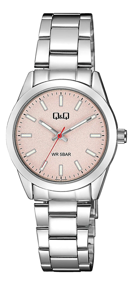 Reloj Q&q Metal Dama 30mm Q82a-005py - Plateado