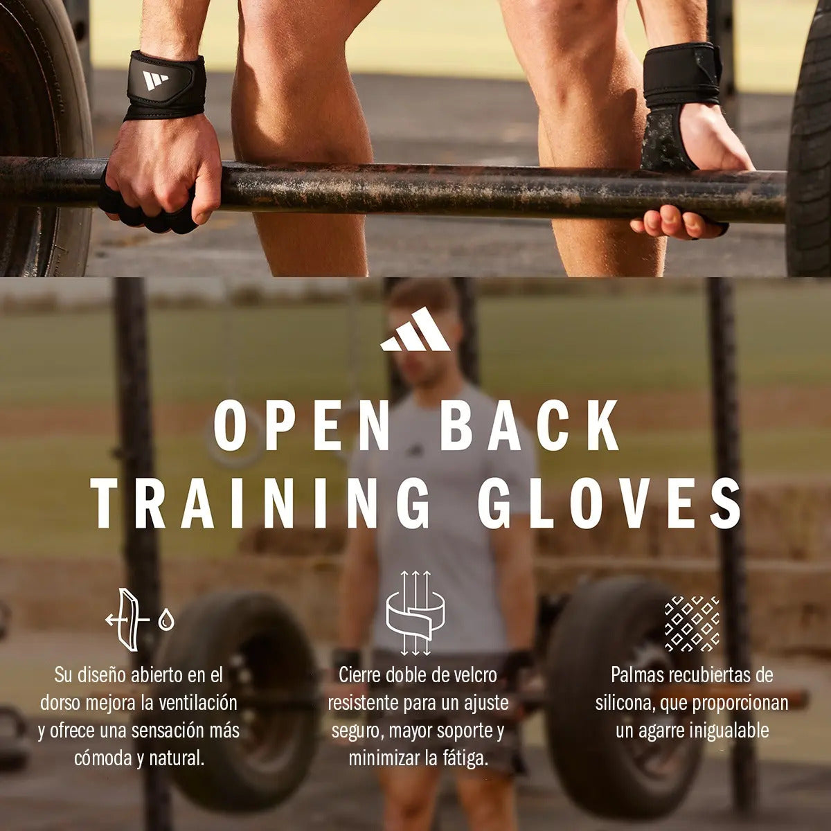 Guantes Open Back Para Powerlifting adidas