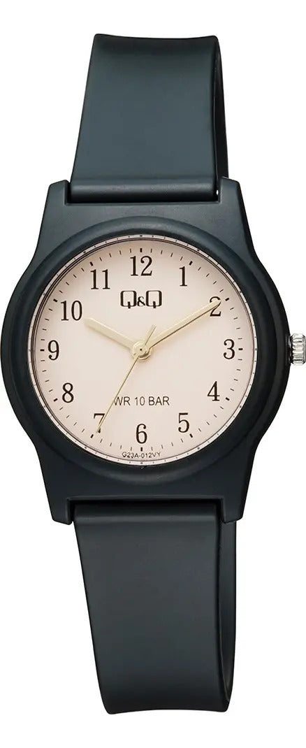 Reloj Q&q Silicona Dama 31mm G23a-012vy - Negro