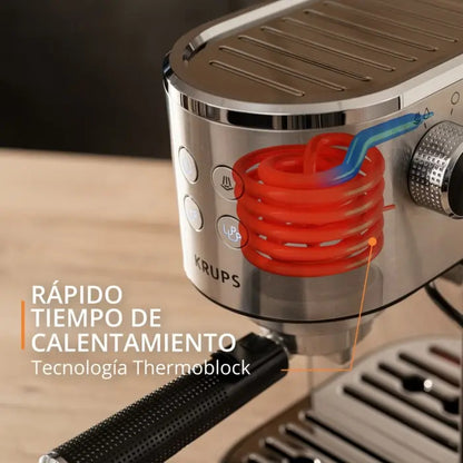 Cafetera Espresso Virtuoso Krups 15 Bares - Plateado