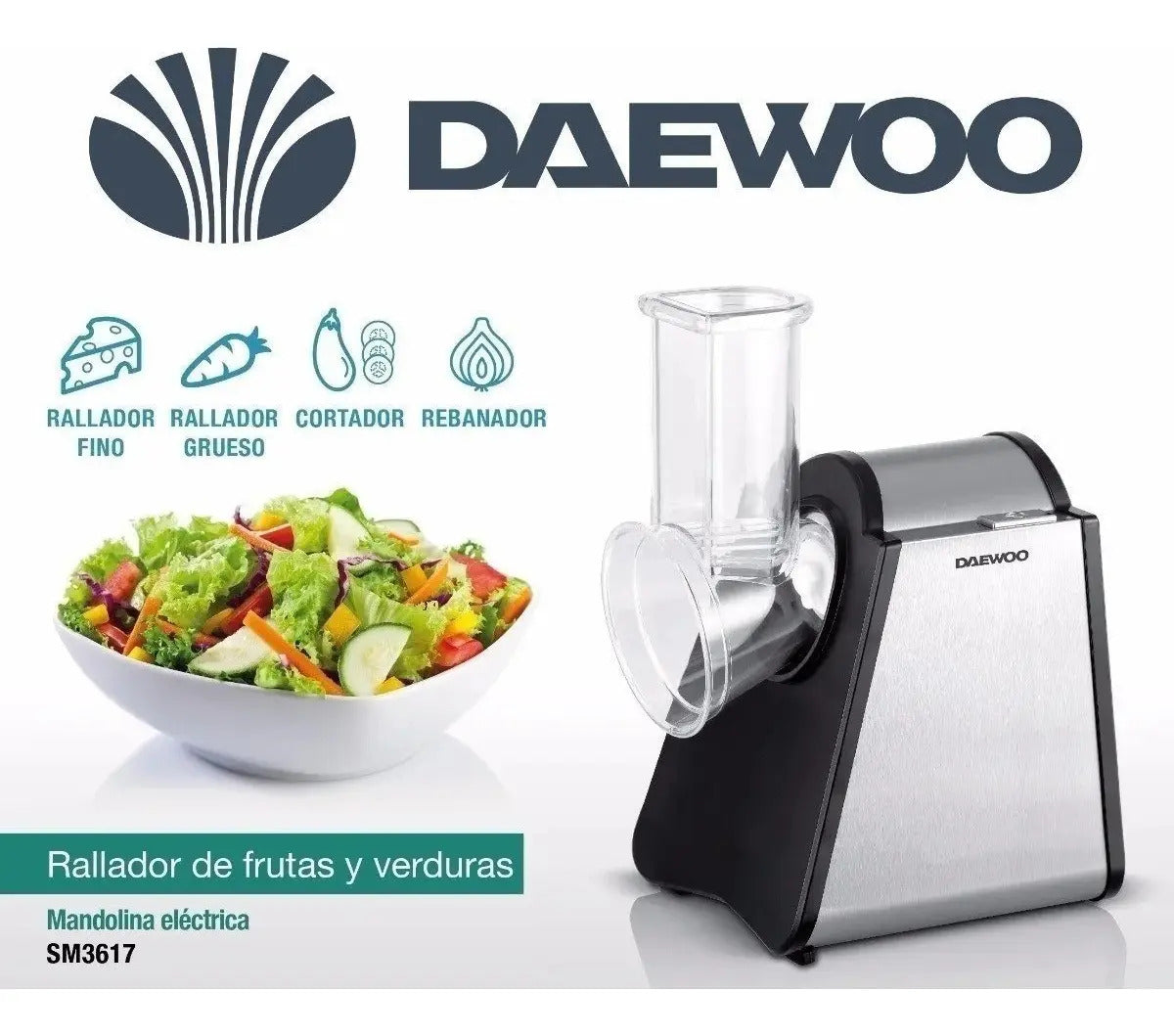 Rallador Salad Maker Daewoo 200w - Negro