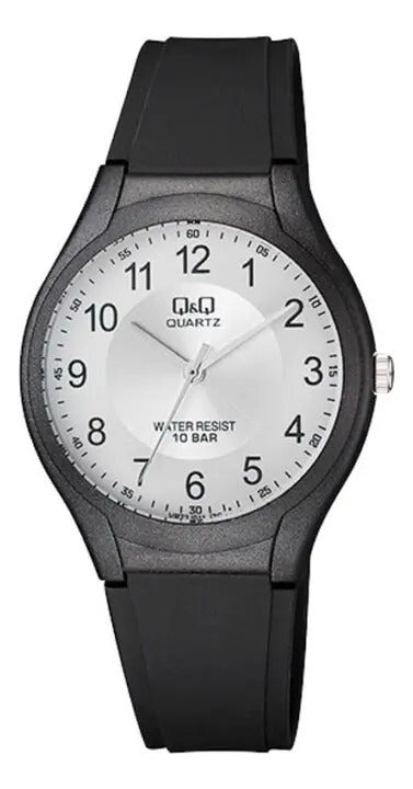 Reloj Q&q Silicona 37mm - Vr72j011 - Negro Blanco